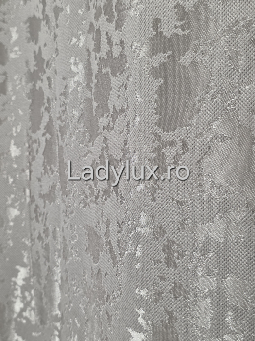 Set Draperii Jacquard cu Ciucuri Decorativi 3M x 2.8H– Eleganță și Strălucire pentru Orice Interior - Gri Argintiu [3]