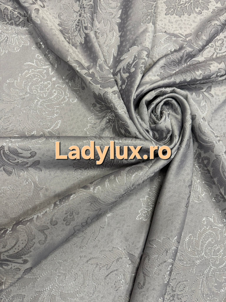 Set Draperii Gri Gata Cusute cu Tiv si Rejansă, 3M x 2.7 h Model Baroc [2]