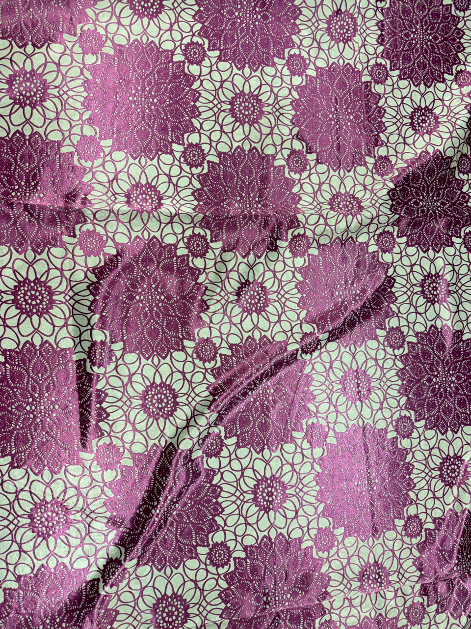 Set Draperii Bej cu Model Roz Gata Cusute cu Tiv si Rejansă, 3M x 2.7 h [2]