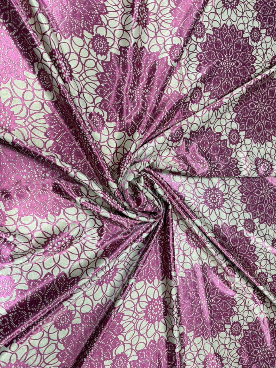 Set Draperii Bej cu Model Roz Gata Cusute cu Tiv si Rejansă, 3M x 2.7 h [3]