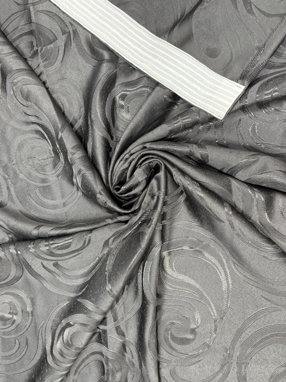 Set Draperii Negru  Gata Cusute cu Tiv si Rejansă, 3M x 2.7 h Model Spirala [3]