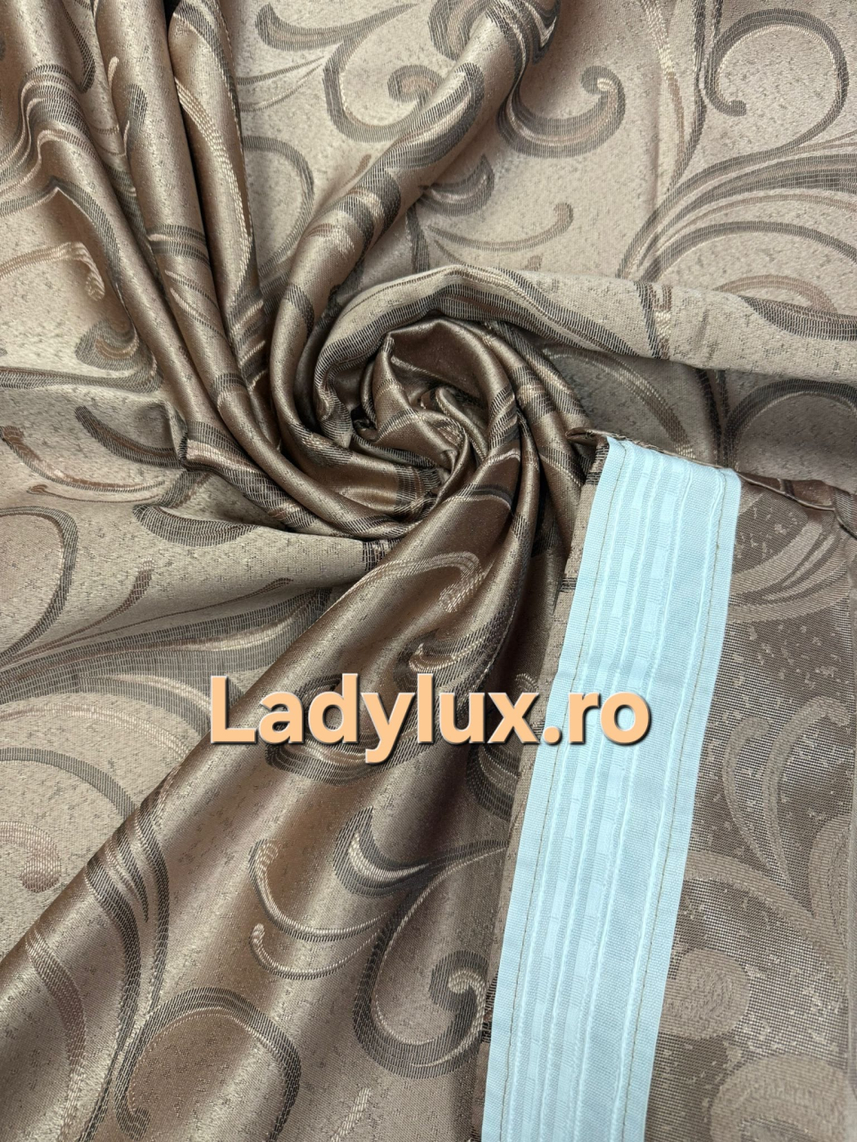 Set Draperii Maro Gata Cusute cu Tiv si Rejansă, 3M x 2.7 h Model Cracuta [2]