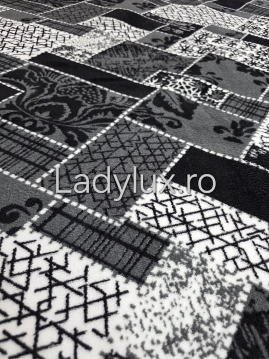 Traversa antiderapanta 1x3 M, model Amandi Gri+Negru C1488 [3]