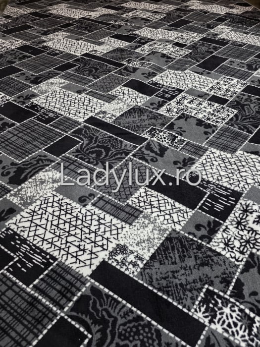 Traversa antiderapanta 1x3 M, model Amandi Gri+Negru C1488 [1]