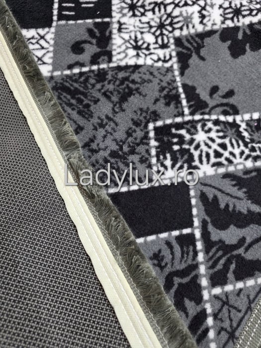 Traversa antiderapanta 1x3 M, model Amandi Gri+Negru C1488 [2]