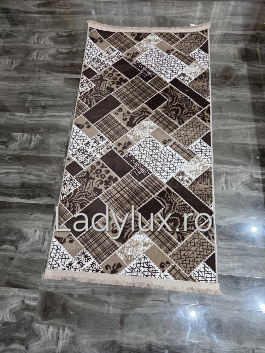 Traversa antiderapanta 1x3 M, model Amandin, in nuante de Maro [2]