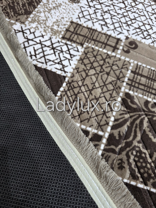 Traversa antiderapanta 1x3 M, model Amandin, in nuante de Maro [4]