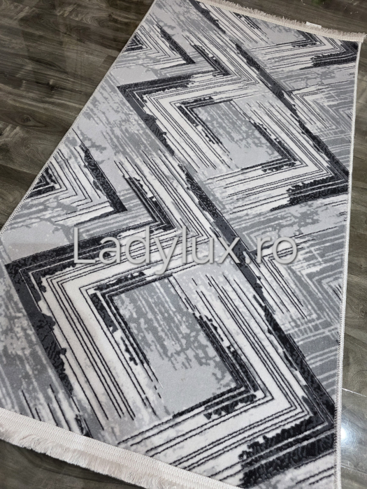 Traversa antiderapanta 1x3 M, model abstract, nuante de Gri [2]
