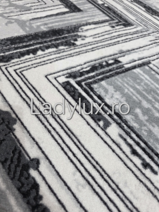 Traversa antiderapanta 1x3 M, model abstract, nuante de Gri [3]