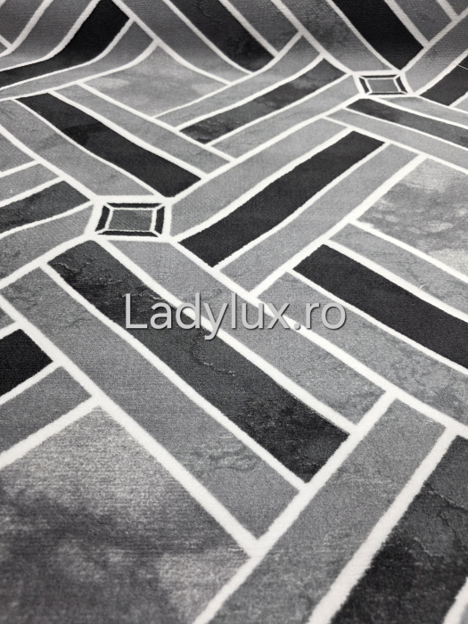 Traversa antiderapanta 1x3 M, Model Parchet CTR gri [2]