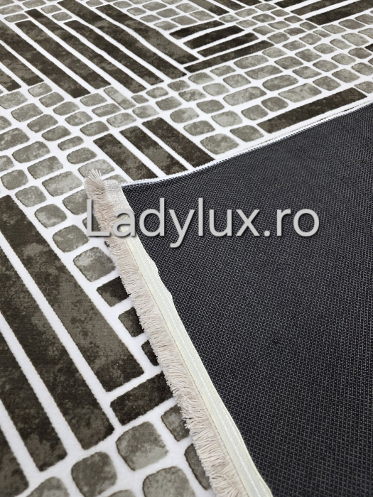 Traversa antiderapanta 1x5 M, Model Parchet 3 Maro [3]