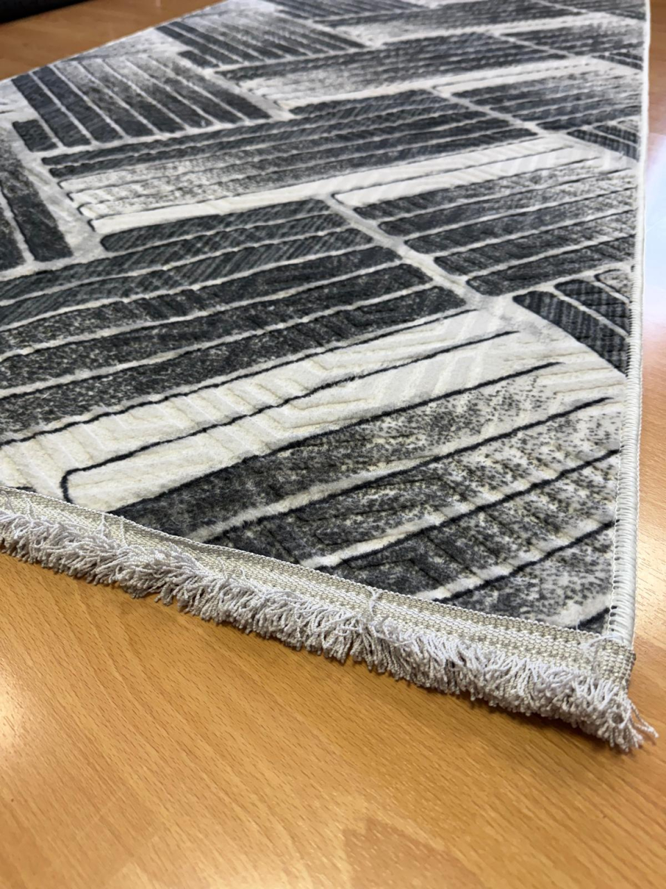 Traversa Antiderapanta , Model Parchet Gri -100 x 270 cm [2]