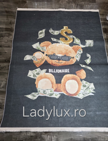 Bilionaire - Covor Subțire din Poliester cu Antiderapant – 140x180 cm Covoare Animate - Bilionaire - Covor Subțire din Poliester cu Antiderapant – 140x180 cm