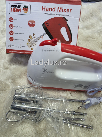 Promotii si oferte! - Mixer de mana cu 7 viteze PrimeHeim 270w