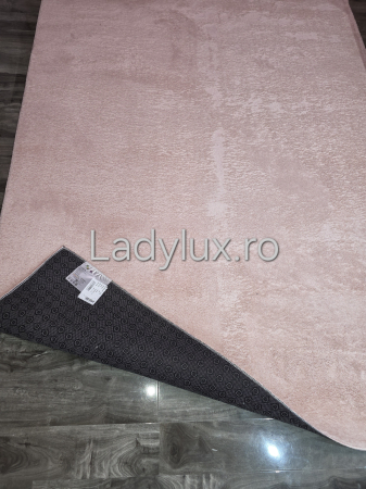 Covor plușat 160x220 cm cu spate antiderapant – Roz [3]