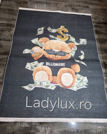 Bilionaire - Covor Subțire din Poliester cu Antiderapant – 140x180 cm [2]
