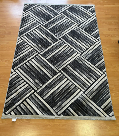 Covor 200 x 280 - Covor 200x280 cm Lucrat pe Antiderapant- Model Oky Parchet Maro