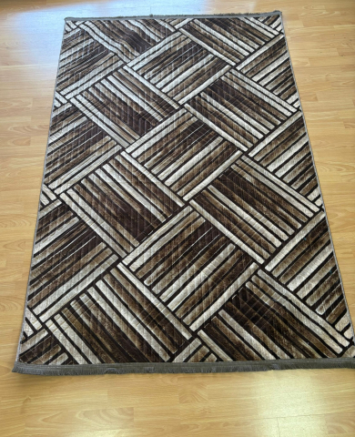 Covor 200 x 280 - Covor 200x280 cm Lucrat pe Antiderapant- Model Oky Parchet Maro