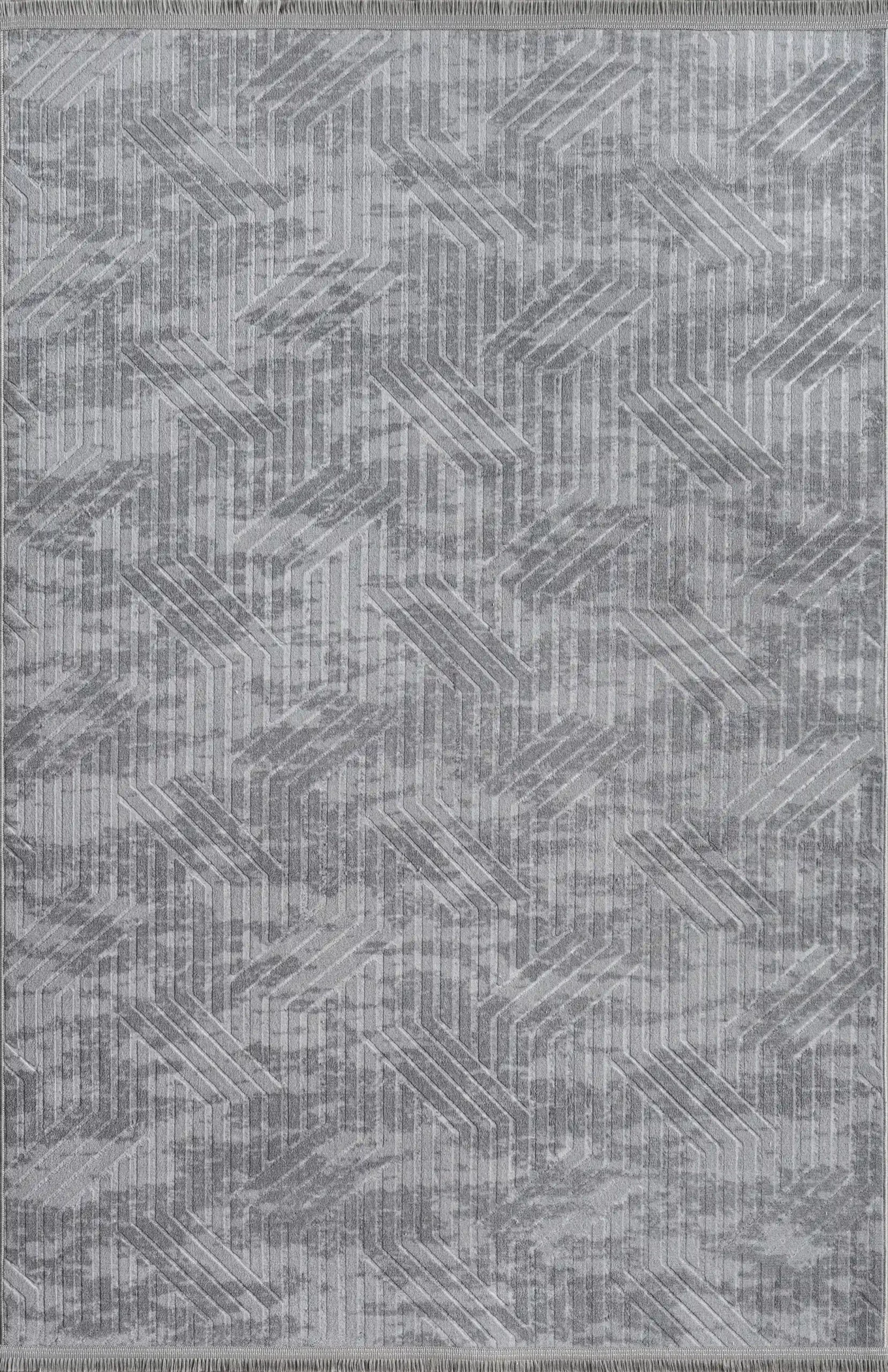 Covor 2x2.80 m lucrat pe antiderapant eleganț, gofrat în nuanțe de Gri  C1353 [3]