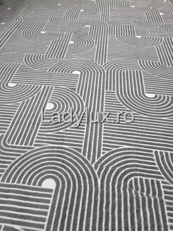 Covor 2x2.80 m lucrat pe antiderapant eleganță în nuanțe de gri - C1431 [3]