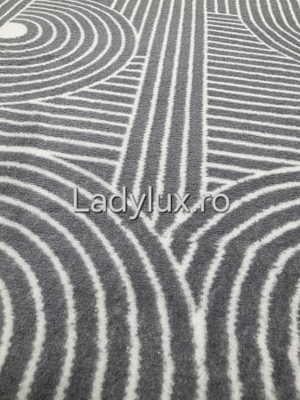 Covor 2x2.80 m lucrat pe antiderapant eleganță în nuanțe de gri - C1431 [1]