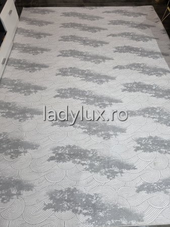 Covor 2x2.80 m lucrat pe antiderapant eleganță în nuanțe de gri C1477 [4]