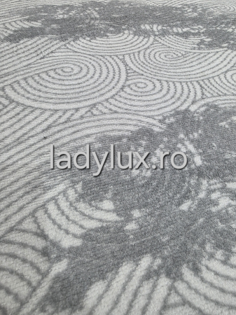 Covor 2x2.80 m lucrat pe antiderapant eleganță în nuanțe de gri C1477 [2]