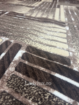 Covor 2x2.80 m lucrat pe antiderapant eleganță în nuanțe de gri - stil parchet Maro 1705 [3]