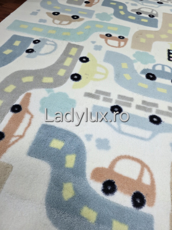 Covor Copii 100x150, Plusat, Cauciucat si Antiderapant- Masinute [1]