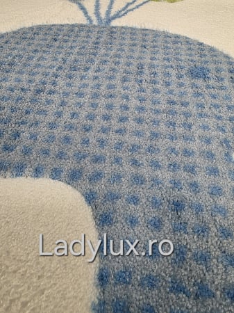 Covor Copii 100x150, Plusat, Cauciucat si Antiderapant- Elefant [3]