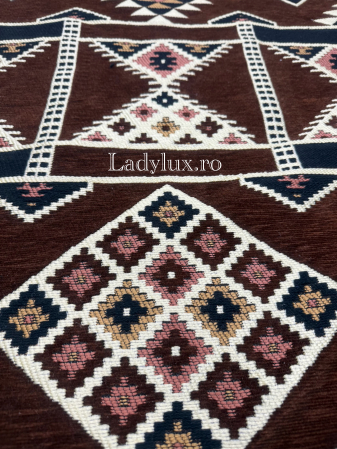 120 x 60 - Covor cu Motive Tradiționale 60x120 – Stil Autentic, Calitate Superioară - C1671