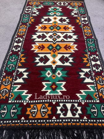 120 x 60 - Covor cu Motive Tradiționale 60x120 – Stil Autentic, Calitate Superioară - C1674