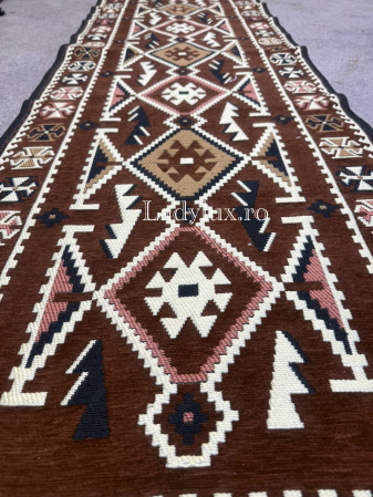 300 x 60 - Covor cu Motive Tradiționale 60x300– Stil Autentic, Calitate Superioară - C1651