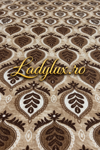 Covor 200 x 275 - Covor Lucrat pe Antiderapant Model SZG Lacrima Maro 200x270 cm