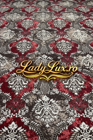 COVOARE - Covor Lucrat pe Antiderapant Model SZG Floral Rosu 200x270 cm