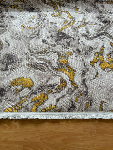 Covoare Antiderapante - Covor Modern Marmorat Gold - 200 x 270 cm - Antiderapant