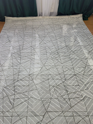 Covor 200 x 275 - Covor Modern Model Geometric Gri - 200 x 270 cm - Antiderapant