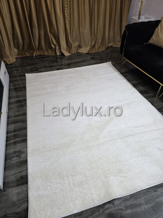 Covoare pufoase/plusate - Covor plușat 160x220 cm cu spate antiderapant – Bej