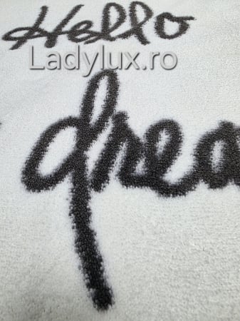 Covor Rotund 130 cm, Plusat, Cauciucat si Antiderapant- Hello [3]