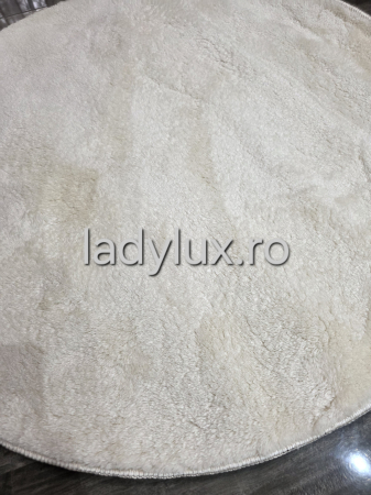 Covoare rotunde - Covor rotund 2 m plusat cu antiderapant- Bej