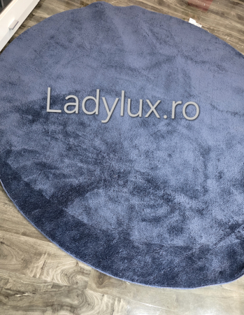 Covor rotund 2x2 m plusat cu antiderapant- Bleumarin [2]