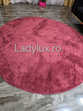 Covor rotund 2x2 m plusat cu antiderapant- Bordoo [1]