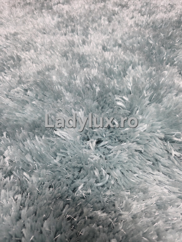 Covoare rotunde - Covor Shaggy Rotund Turcoaz Ø 160 cm