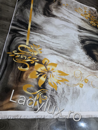 Covor Subțire din Poliester cu Antiderapant Umbre– 140x180 cm -C13671 [2]