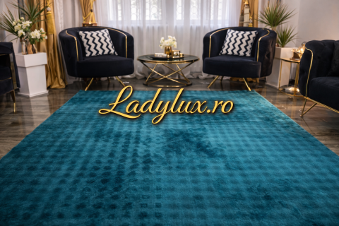 Covoare Antiderapante - Covor Verde Smarald 200×275 cm Model Bubble