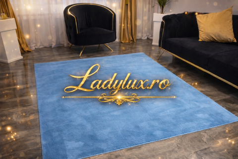 Covor 200 x 275 - Covor Albastru Marin 200×275 cm Model Plusat Vitrine