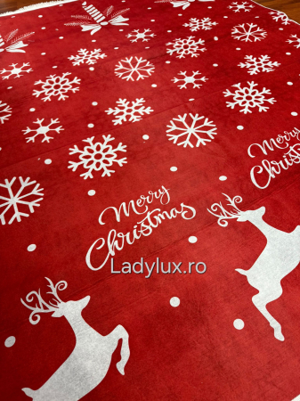 Covoare Animate - Covoraș subțire antiderapant cu motive de Crăciun – 140x180 cm- REN