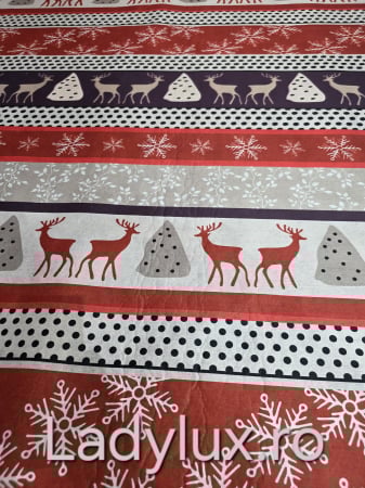 Covorase Craciun - Covoraș subțire antiderapant cu motive de Crăciun – 140x180 cm- Reni