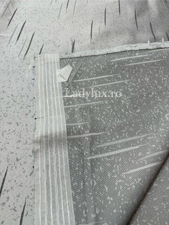 Draperii Gata Cusute cu Rejansă, 3M – 2 Bucăți, de 150cm cu 250 cm inaltime – Model STR Silver  C1783 [2]
