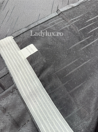 Draperii Gata Cusute cu Rejansă, 3M – 2 Bucăți, de 150cm cu 250 cm inaltime – Model STR Gri Antracit C1780 [2]
